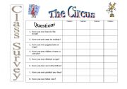 English worksheet: The Circus: Present Perfect Survey
