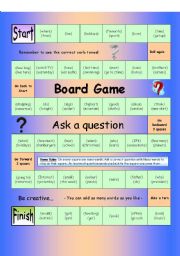 English Worksheet: Board Game - Ask a Question (Medium)