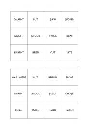 English Worksheet: irregular verbs (past and pparticiple) - bingo game