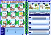 English Worksheet: weather and seasons 1