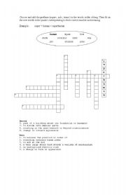 English Worksheet: Prefix Puzzle