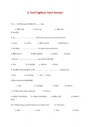 English worksheet: grade 6 written exam
