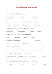 English Worksheet: grade 6 written exam