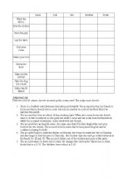 English Worksheet: Household tasks