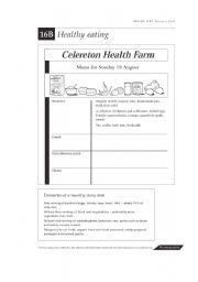 English worksheet: Healthy eating