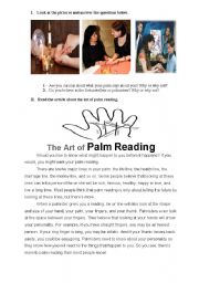 the art of palm reading activities