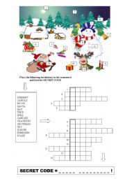 English Worksheet: Xmas SECRET CODE