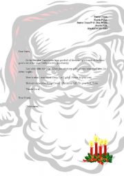 English Worksheet: Santas letter