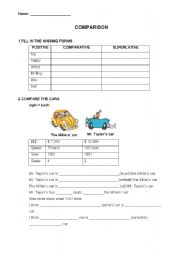 English worksheet: Comparison