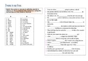 English Worksheet: events in our lives