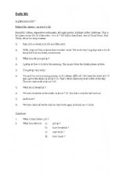 English worksheet: daily life