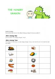 English Worksheet: THE HUNGRY DRAGON