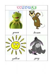 English Worksheet: colors/colours part 2