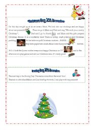 English Worksheet: Christmas in Britain Part II