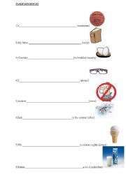 English worksheet: simple present