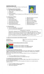 English Worksheet: SOUTH AFRICA 2010
