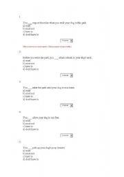 English Worksheet: modals