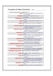 English worksheet: sci concepts