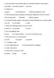 English worksheet: legal english quiz