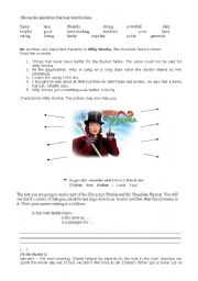 English Worksheet: Charlie & The Chocolate Factory 2/2