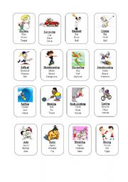 English Worksheet: Sports Taboo cards 1/2
