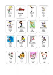 English Worksheet: Sports Taboo cards 1/2