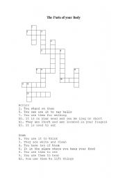 English Worksheet: The body