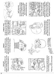 English Worksheet: Father Christmas mini book