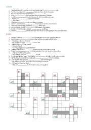 English Worksheet: A crossword Puzzle on Irregular Past Participle Verbs