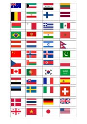 English Worksheet: Flags