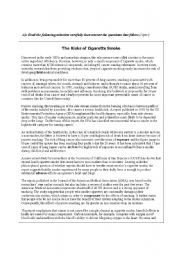 English Worksheet: Passive Smoking