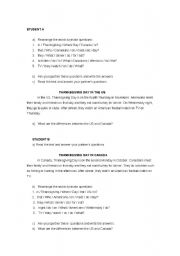 English Worksheet: Thanksgiving Day