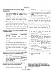 English Worksheet: Present Simple/Progressive Passive