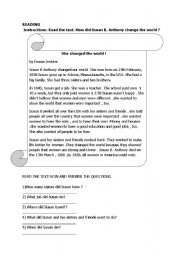 English Worksheet: She changed the world!