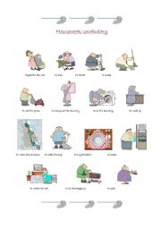 English Worksheet: housework vocabulary worksheet