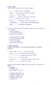 English worksheet: Tenses
