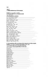 English worksheet: can