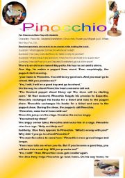 English Worksheet: Pinocchio Story Book