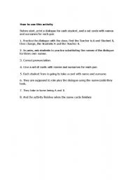 English worksheet: Meeting a new person