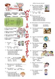 English Worksheet: illnesses