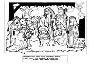 English Worksheet: Match these words about the  Nativity