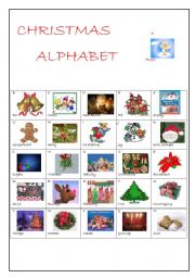 English Worksheet: Christmas alphabet