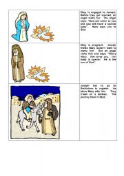 English Worksheet: Nativity flashcards (part 1 of 2)