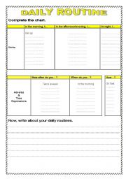 English worksheet: Daily Routine