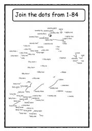 English Worksheet: Join the dots from 1-84