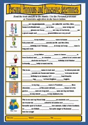 Personal Pronouns and Possessive Determiners