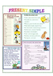 English Worksheet:  Present Simple