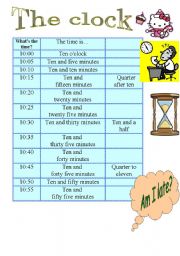 English worksheet: the time