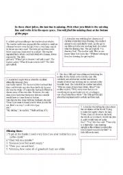 English Worksheet: Short jokes