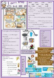 English Worksheet: I am the chef!!!! 